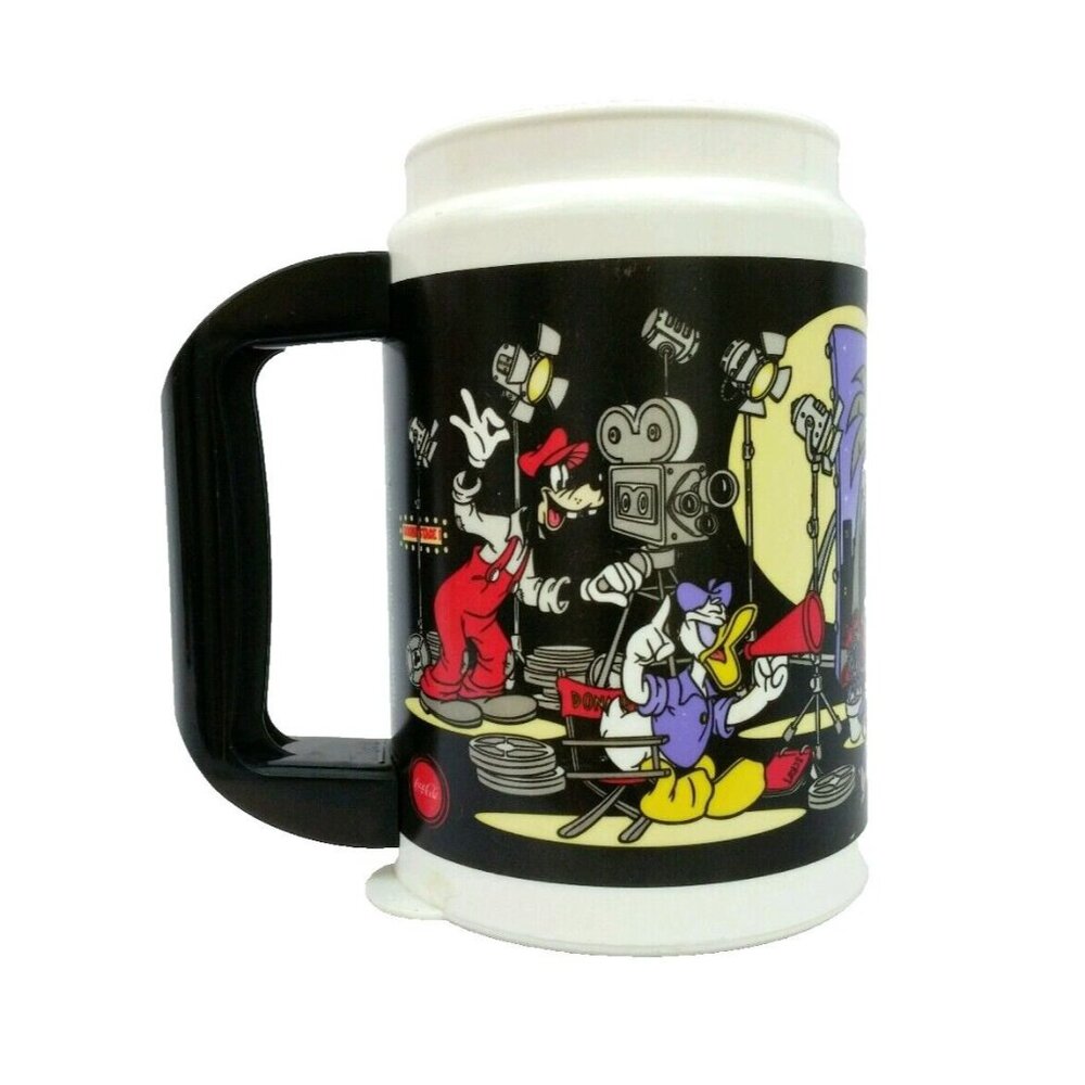 Vint Walt Disney Mug Cup All Star Resort Coca Cola Plastic Souvenir 14 oz No Lid